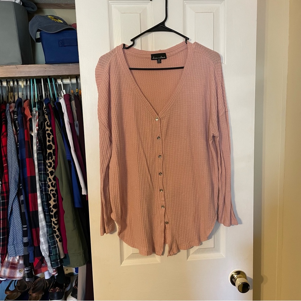 Alison Andrews Pink Knit Cardigan